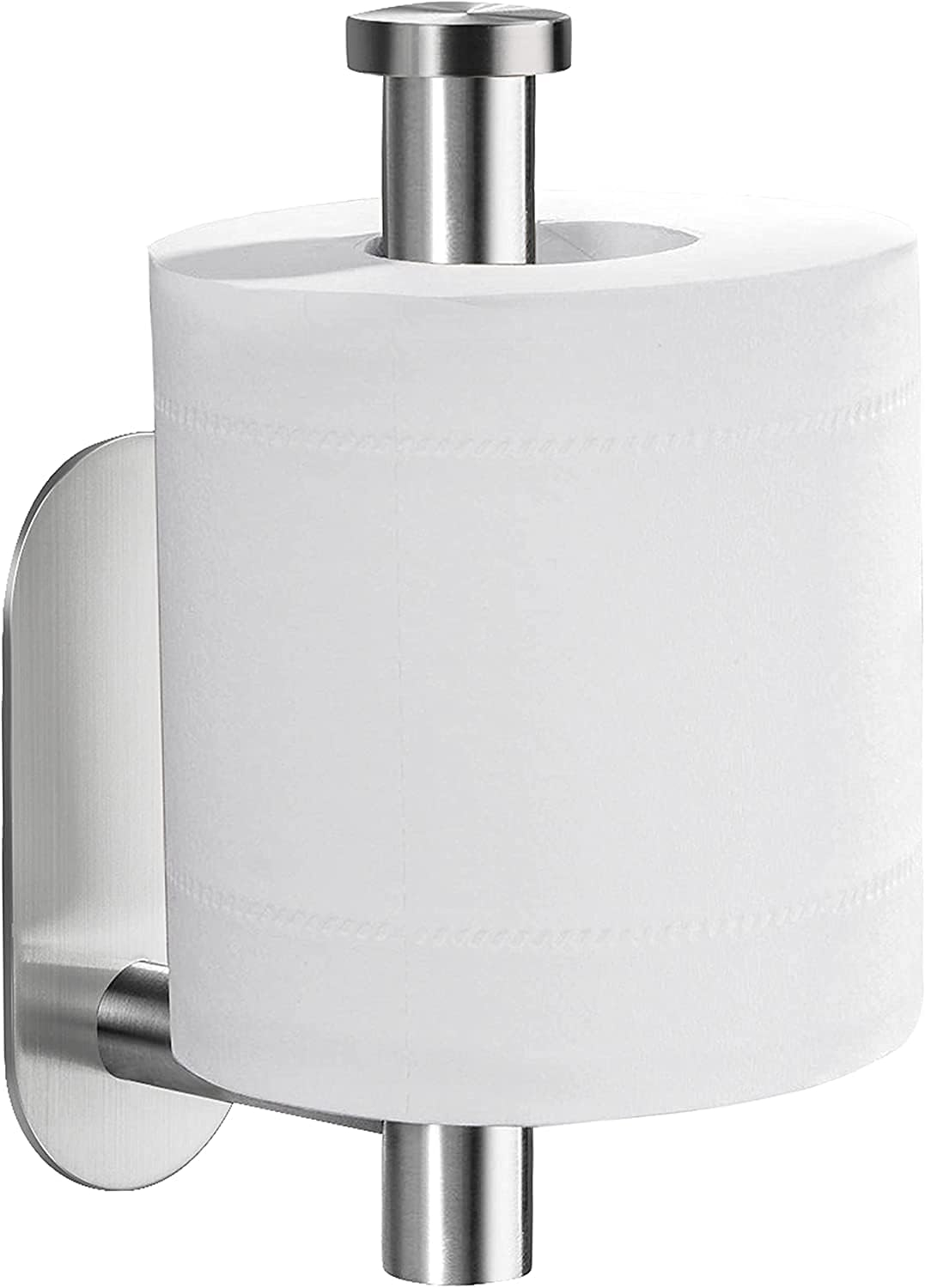 yigii toilet paper holder self adhesive - adhesive toilet roll holder no drilling for bathroom stainless steel brushed