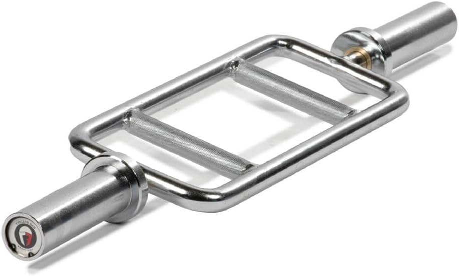 Titan Fitness 34" Olympic Triceps Bar, 200 LB Capacity, Chrome Finish, Weight Bar