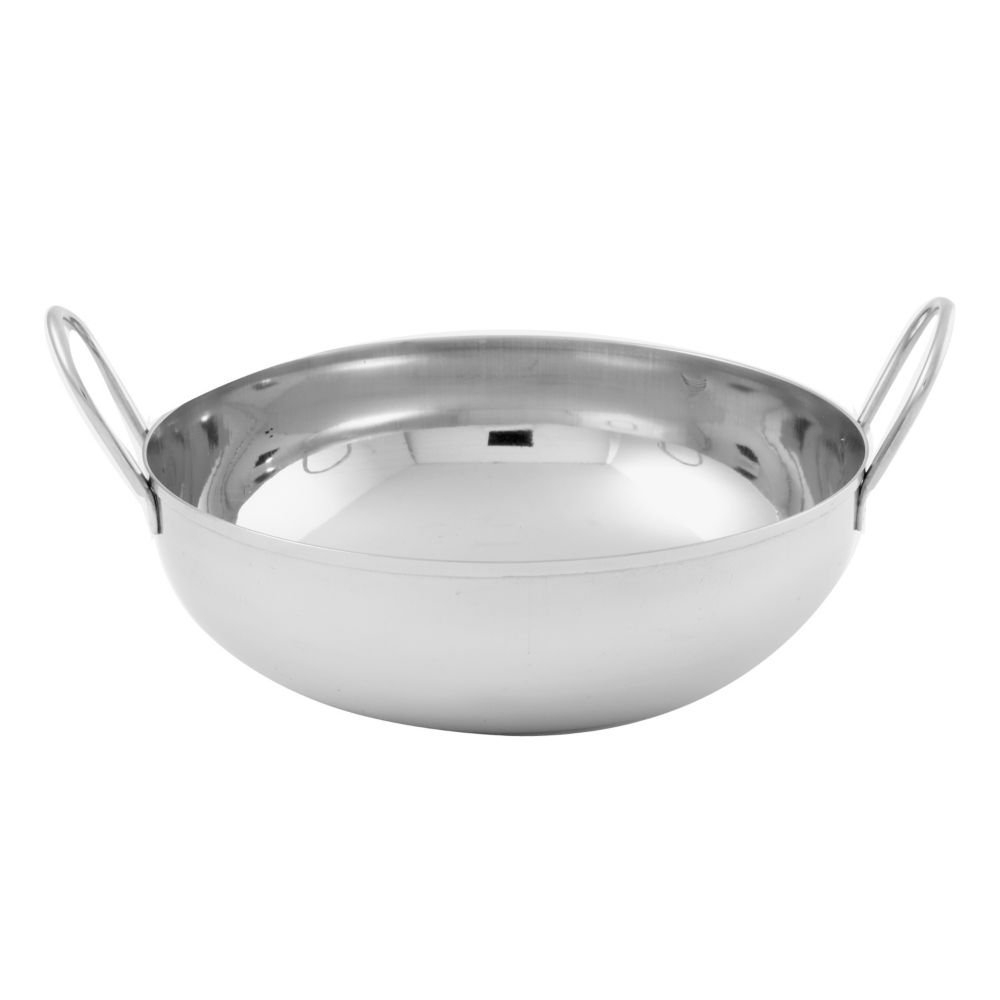 Large Stainless Steel Serving Balti Dish with Handles