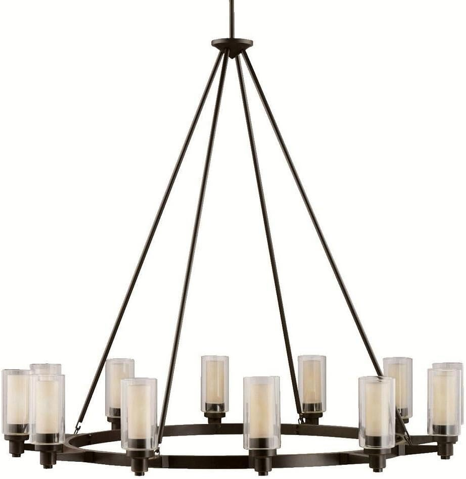 Twelve Light Chandelier With Soft Contemporary Inspirations 41 Inches Tall By 44.5 Inches Wide-Olde Bronze Finish Kichler Lighting 2347Oz