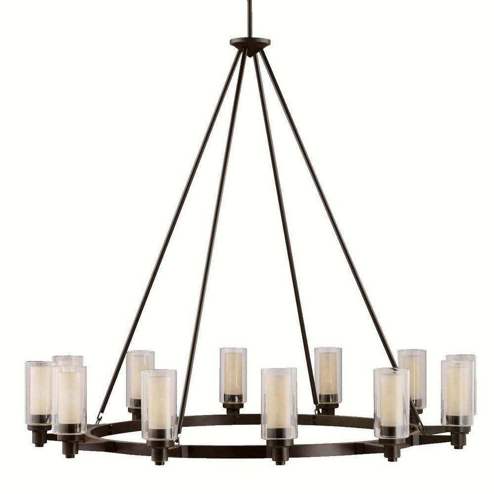 Twelve Light Chandelier With Soft Contemporary Inspirations 41 Inches Tall By 44.5 Inches Wide-Olde Bronze Finish Kichler Lighting 2347Oz