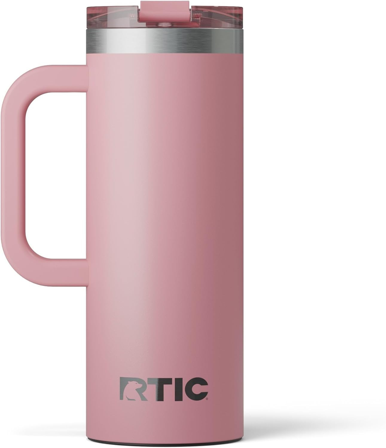 RTIC 20 oz Ceramic Lined Insulated Road Trip Travel Mug, Leak-Resistant Lid, Dusty Rose