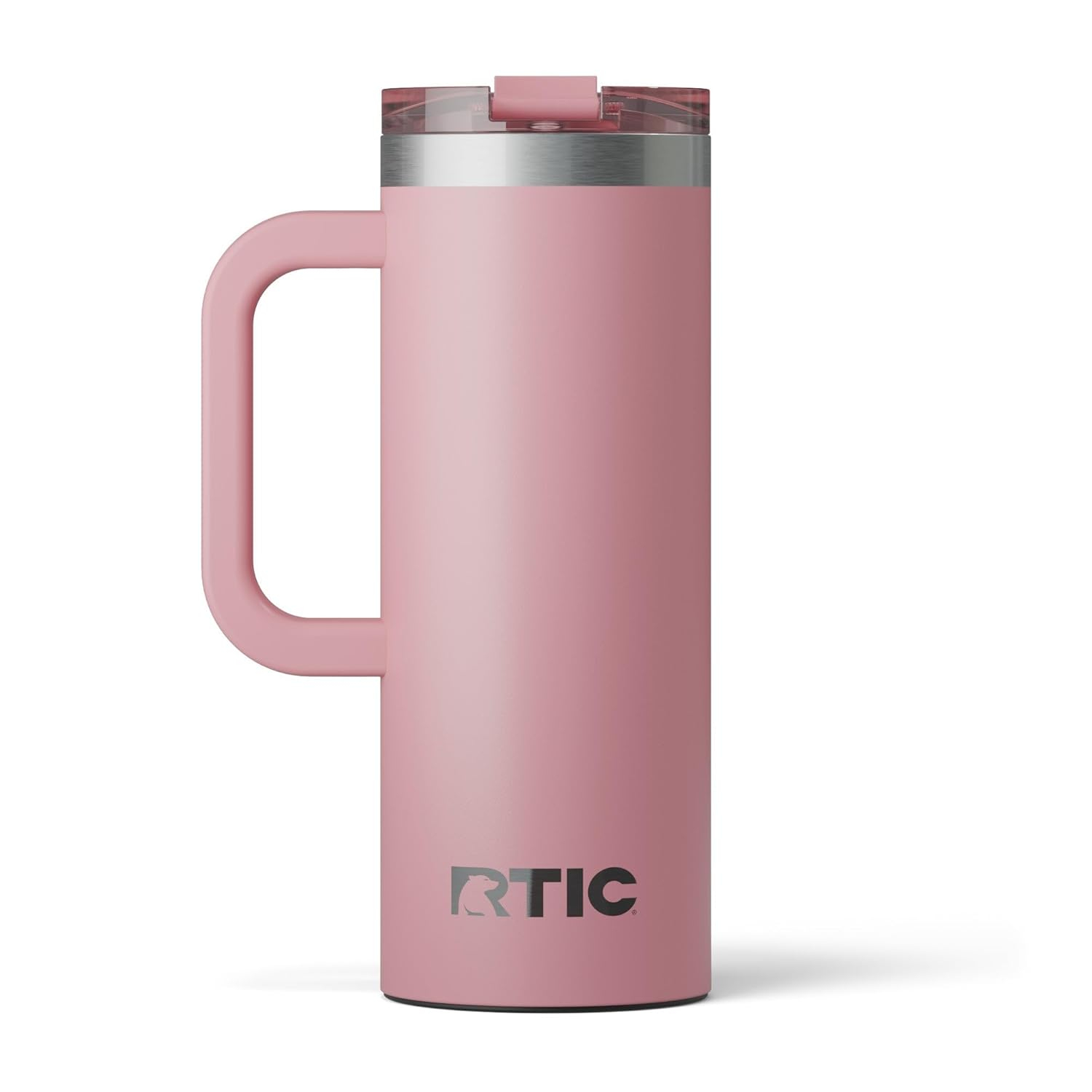 RTIC 20 oz Ceramic Lined Insulated Road Trip Travel Mug, Leak-Resistant Lid, Dusty Rose