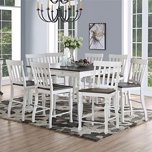 Steve Silver Co. Joanna 9 Piece Transitional Counter Height Dining Set