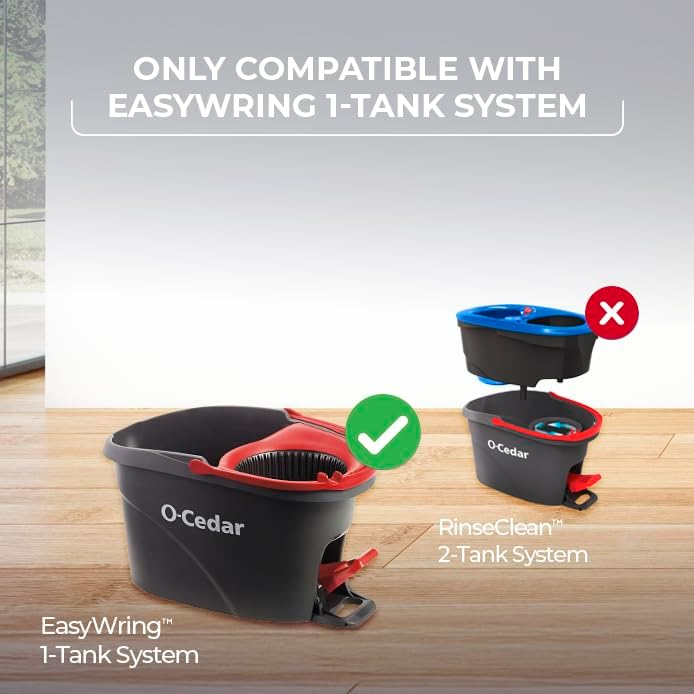 O-Cedar EasyWring Spin Mop Microfiber Refill, White Packaging May Vary