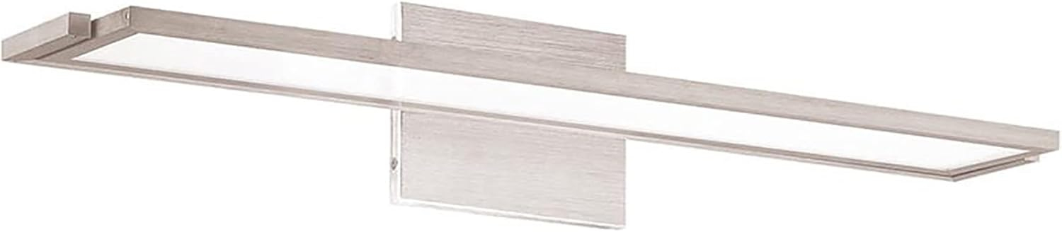 Sleek 24" Nickel and White LED Vanity Wall Light, Energy Star