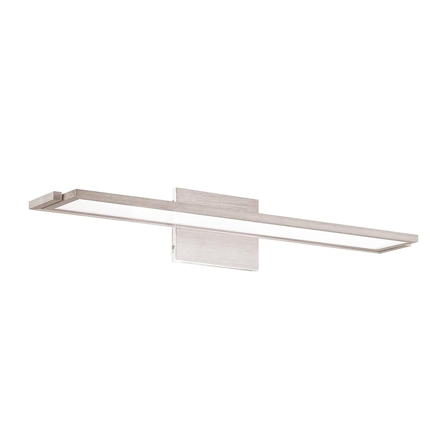 Sleek 24" Nickel and White LED Vanity Wall Light, Energy Star
