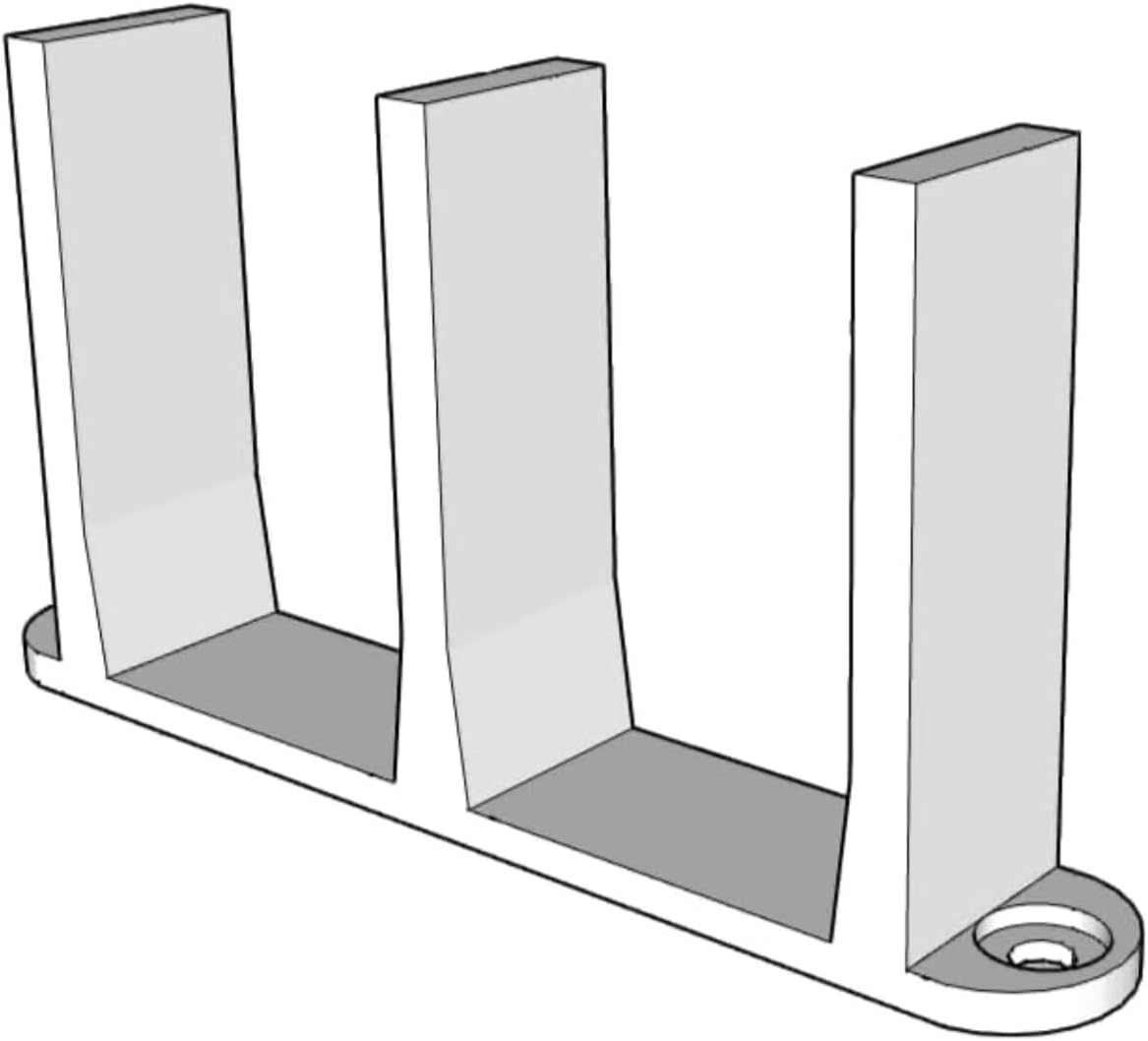 Grovers Home Solutions Universal Sliding Closet Door Floor Guide Bracket Tall, Extra White Durable PLA Construction Barn Door Hardware