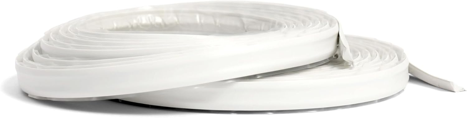 1/2 in. x 10 ft. White PVC Inside Corner Self-adhesive Flexible Caulk and Trim Molding (2-Pack)