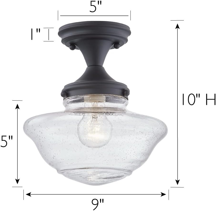 Design House  Schoolhouse Ceiling Light in Matte Black