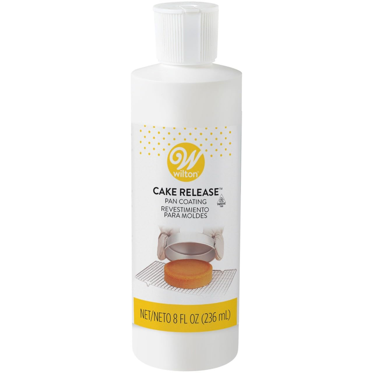 Wilton Cake Release Non-Stick Pan Coating, Soybean Oil, 8 fl. oz. Plastic Bottle