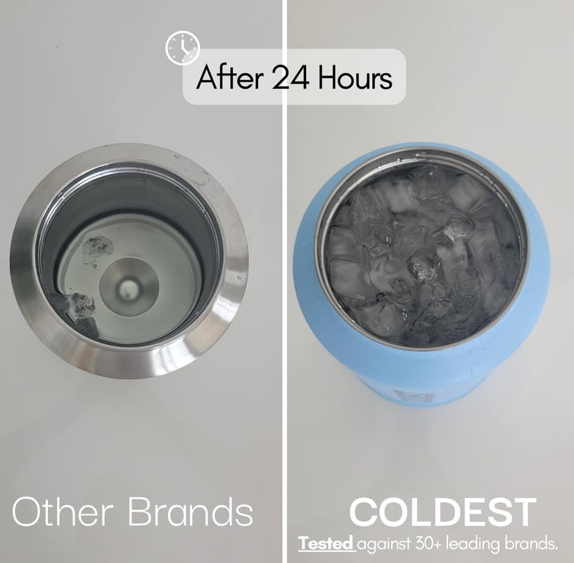 Coldest 40 oz Tumbler with Handle and Straw, 100% Spill Proof Tumbler with Straw (3 Lids), Stainless Steel Insulated Leakproof Tumblers for Women Men, Cup Holder Friendly, 46 oz (Forever Pink Glitter)