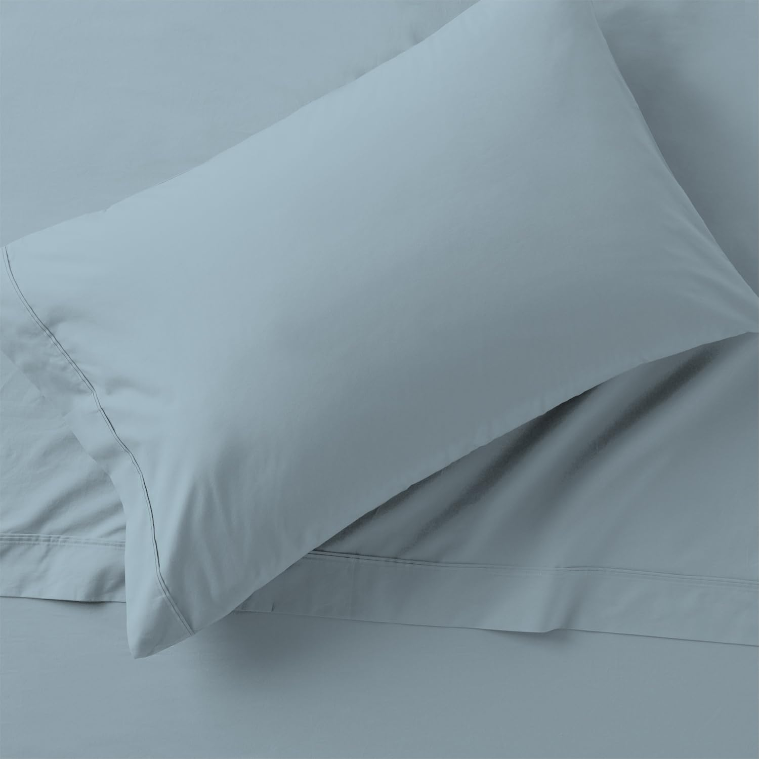 Purity Home 100% Organic Cotton Standard Lavender Percale Pillowcases, 300 Thread Count Breathable, Super Soft, & Cozy 2-Piece Set