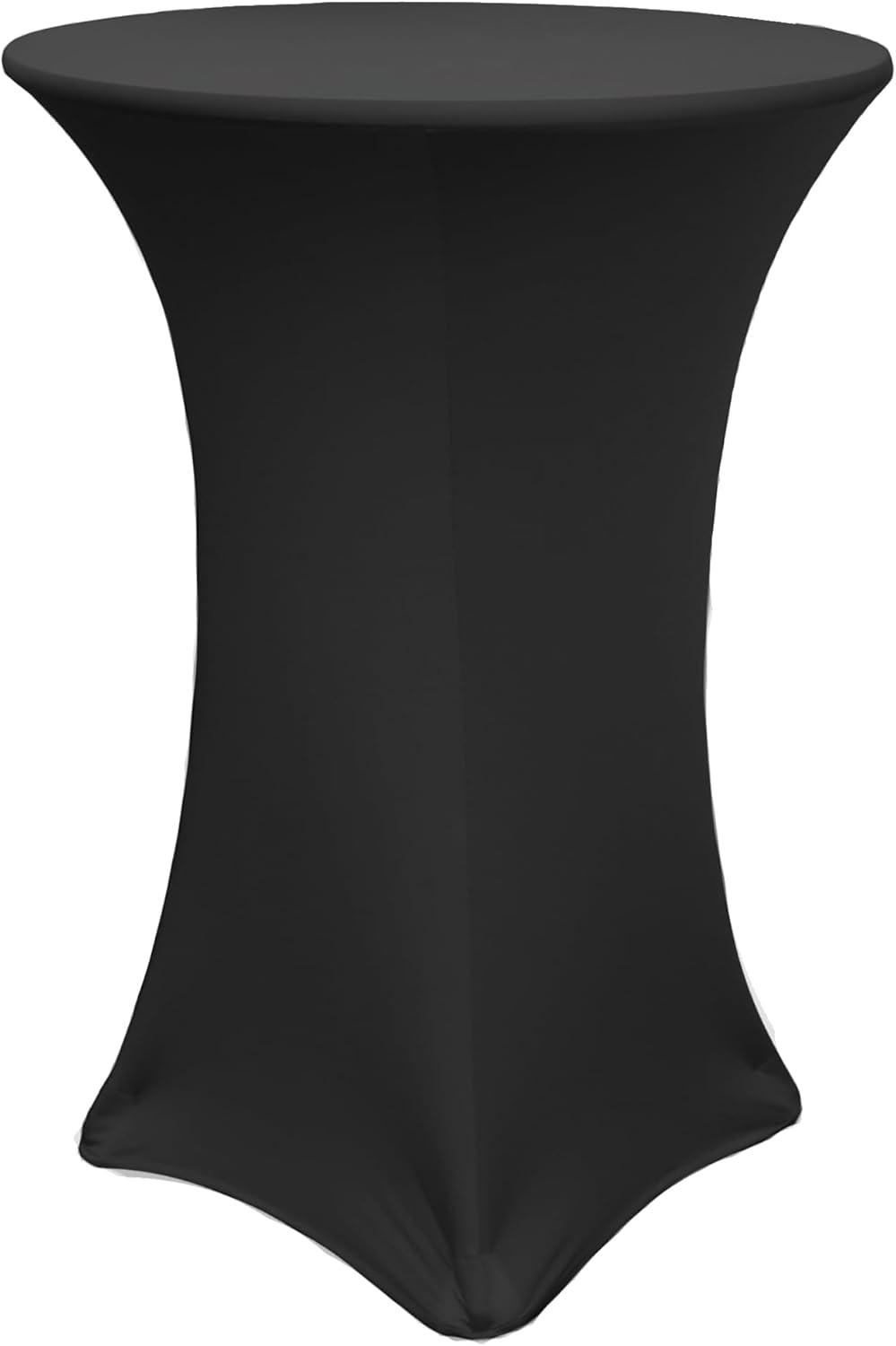 Your Chair Covers - 30 Inch Highboy Cocktail Round Stretch Spandex Table Cover Black