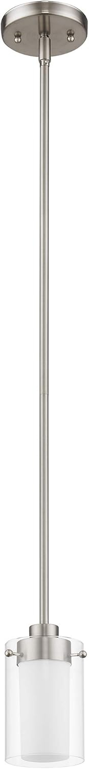 1540-91-Livex Lighting-Manhattan - 1 Light Mini Pendant in Contemporary Style - 5 Inches wide by 8 Inches high     -Traditional Installation