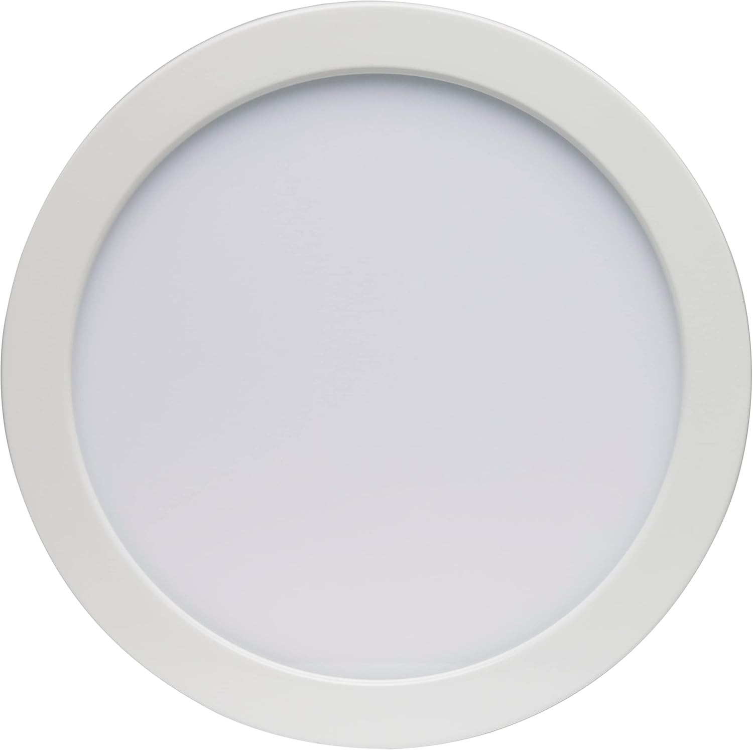 Satin White 9" LED Flush Mount with Brushed Nickel Finish