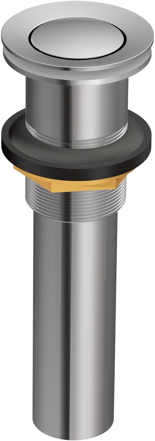 Moen Spring Loaded Push Button Bathroom Drain Assembly, Without Overflow