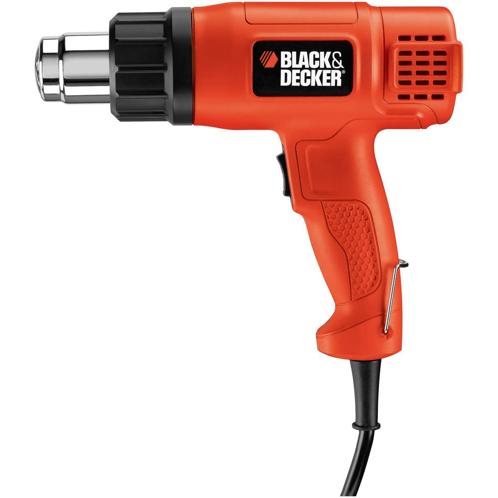 BLACK+DECKER HG1300 1350 W 120 V Corded Heat Gun, with 2 Temperature Settings, Orange