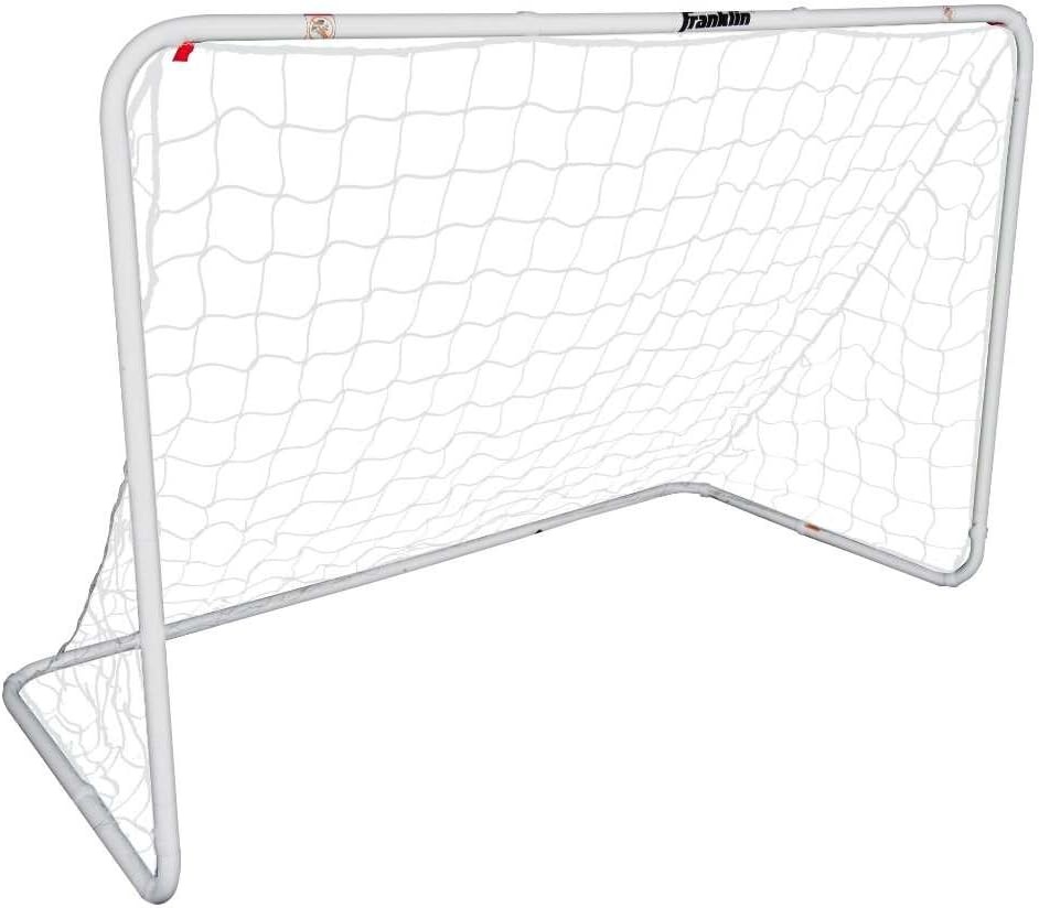 Franklin Sports Backyard Portable Soccer Goal - Competition Steel All Weather - 4' x 6' - White