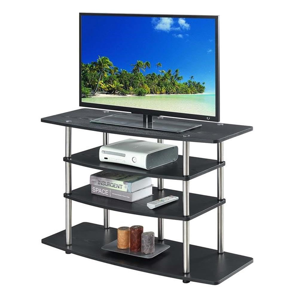 Convenience Concepts Designs2Go No Tools Wide Highboy TV Stand, Black