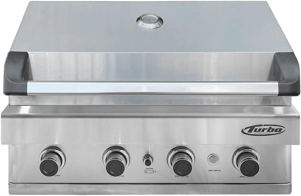 Barbeques Galore Turbo 32-inch 4-Burner Built-in BBQ Gas Grill - Natural Gas - BTH3221NG