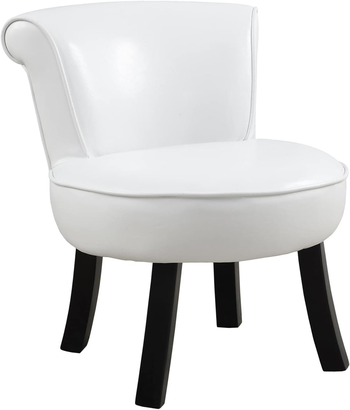 Monarch Specialties Juvenile Chair, Accent, Kids, Upholstered, White Leather Look,