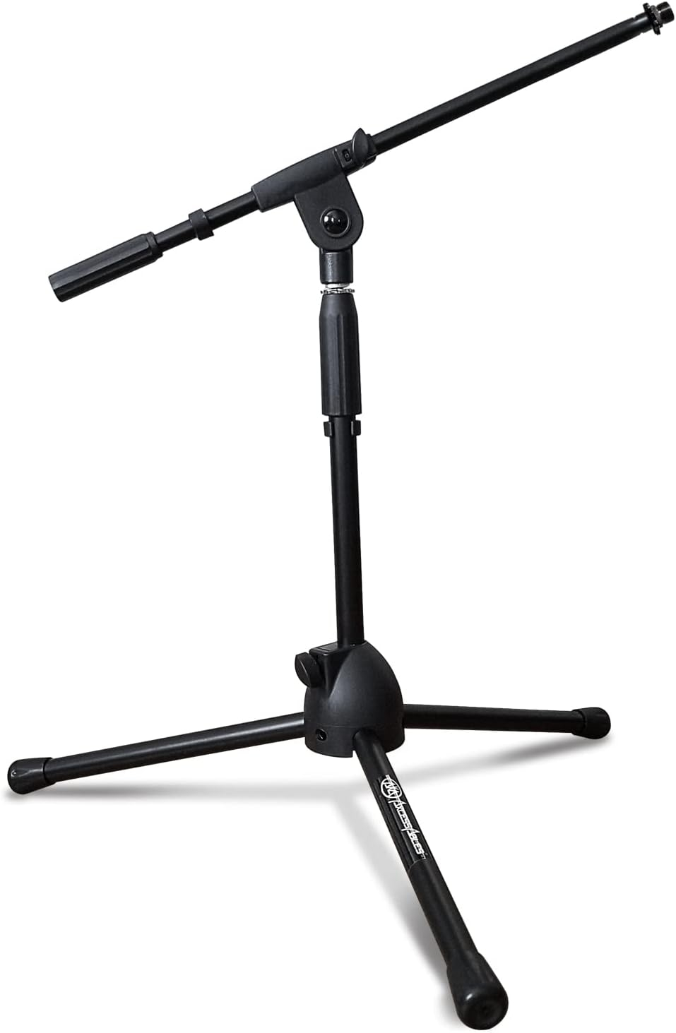 AxcessAbles Short Microphone Stand with Boom Arm | Low Profile Mic Tripod Stand for Kick Drums | Guitar Amp Stand | Low-Pro Mike Stand (MS-101L)