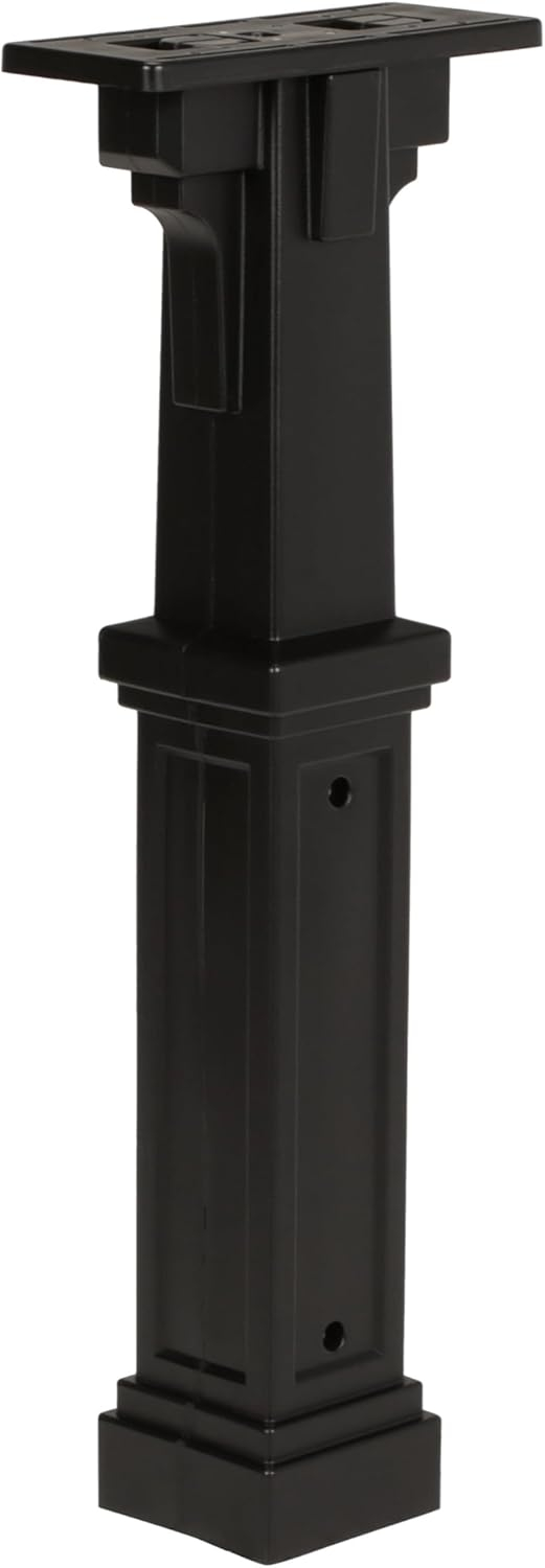 Grand Haven Plastic, Top Mount, Mailbox Post, Black