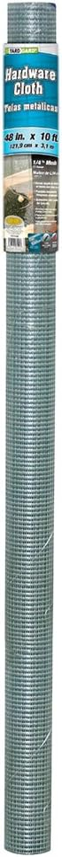 YARDGARD 23 Gauge 1/4 Inch Mesh 4 Foot x 10 Foot Galvanized Hardware Cloth