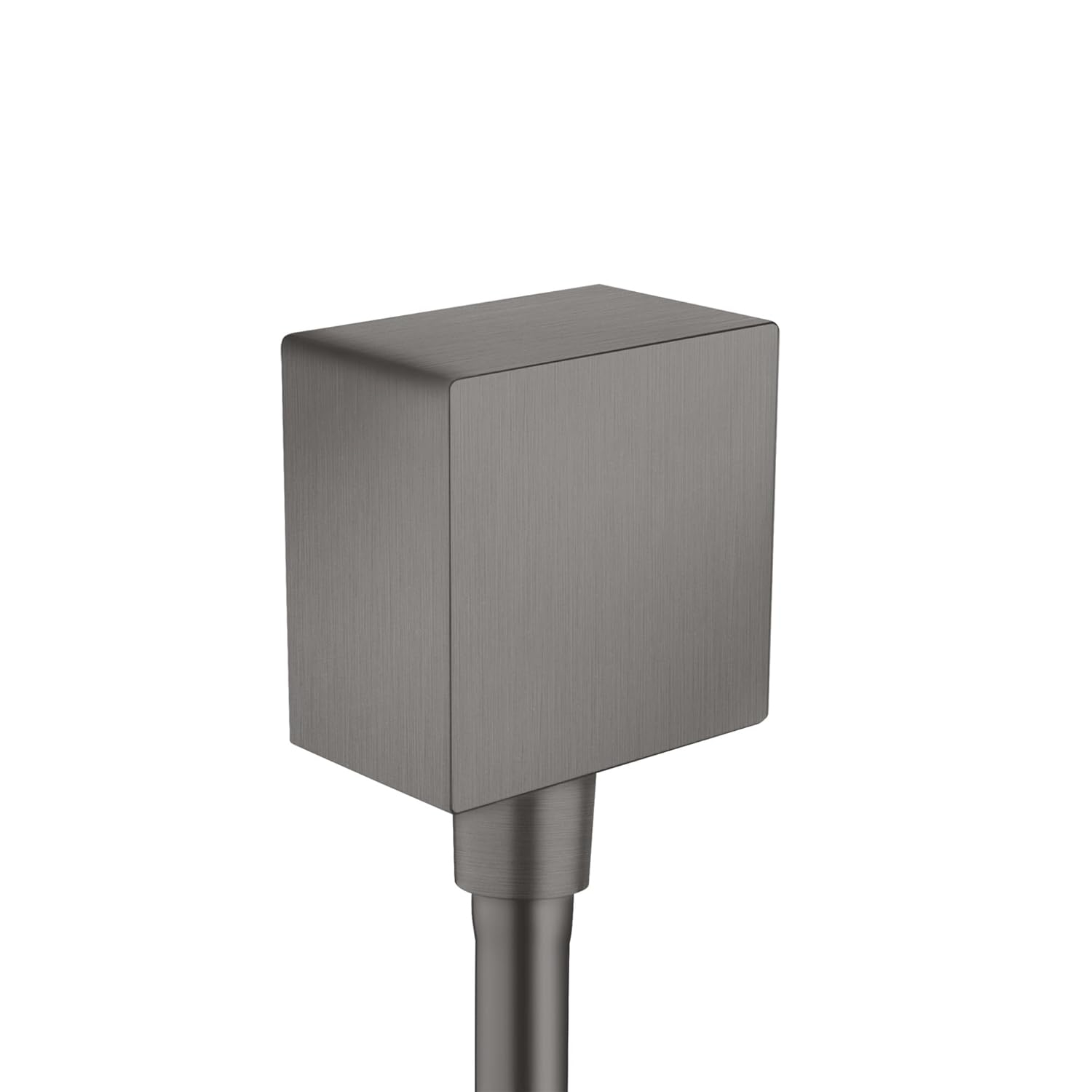 AXOR AXOR ShowerSolutions Handheld Shower Wall Outlet 1/2-inch Thread Connection Modern in Brushed Black Chrome, 36732341