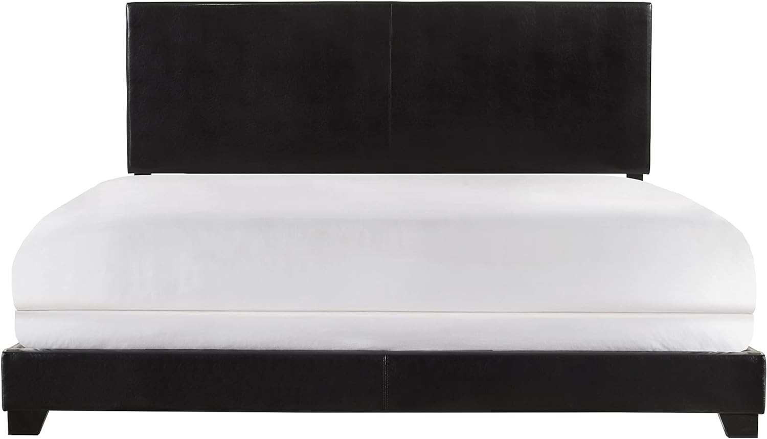 Crown Mark Erin Faux Leather Bed, Black, King