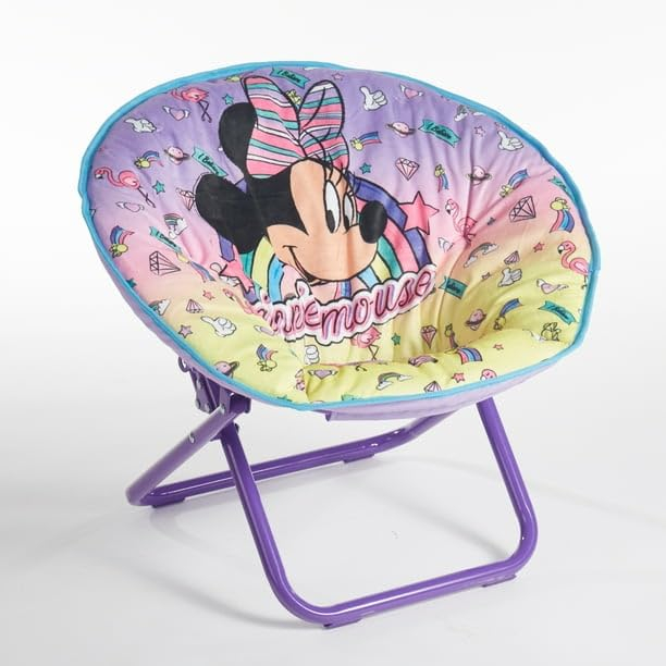 Disney Minnie Mouse 19" Toddler Saucer Chair, Pink (Set of 1)