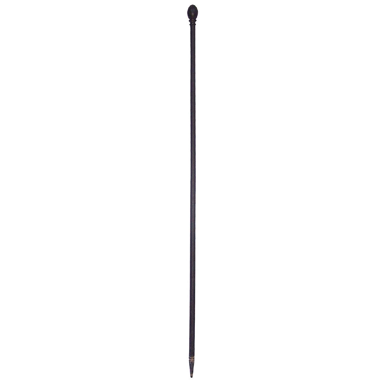 Black Galvanized Steel 38-Inch Garden Fence Post