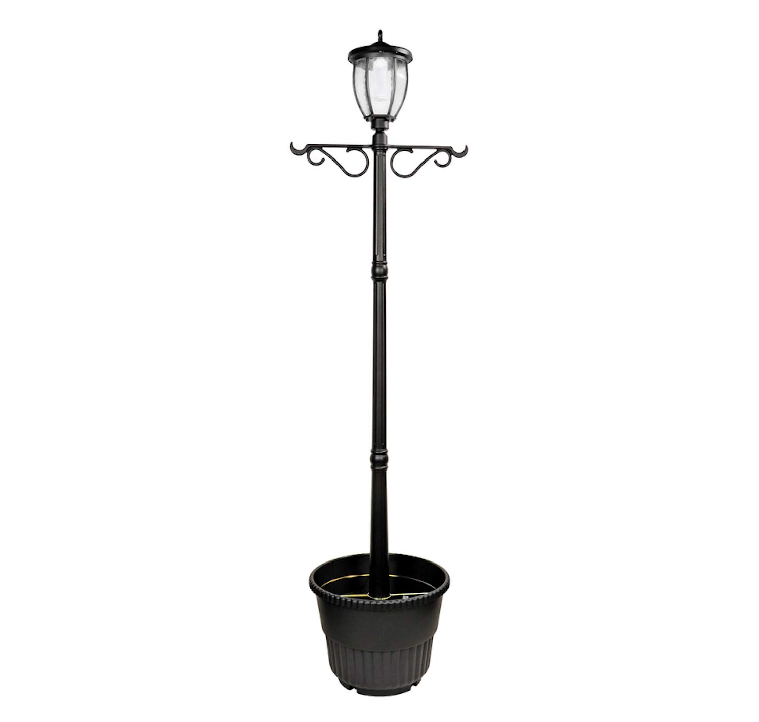 Nature Power (23107) 31 Lumens Terrace Solar Powered Integrated LED Post Lamp and Planter