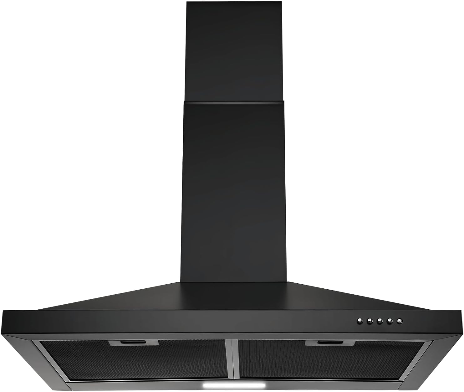 SNDOAS Black Range Hood 30 inch,Hood Vents for Kitchen with Ducted/Ductless Convertible,Vent Hoods 30 inch,Wall Mount Ductless Range Hood,Stainless Steel Kitchen Vent Hood with LED Light