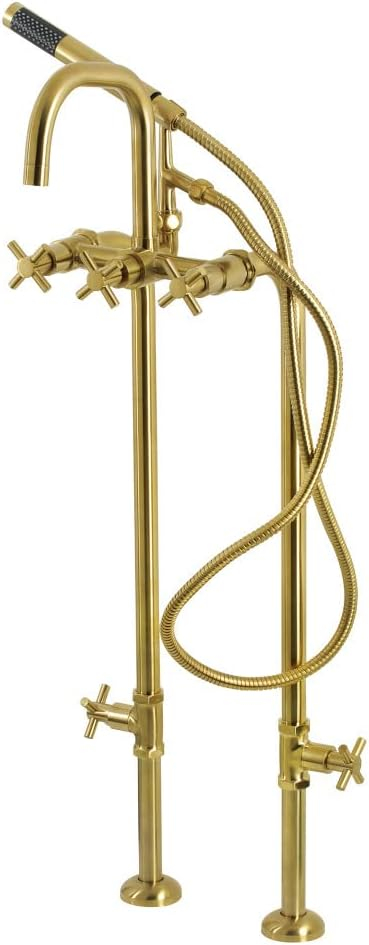 Kingston Brass Concord Freestanding Tub Faucet with Supply Line and Stop Valve