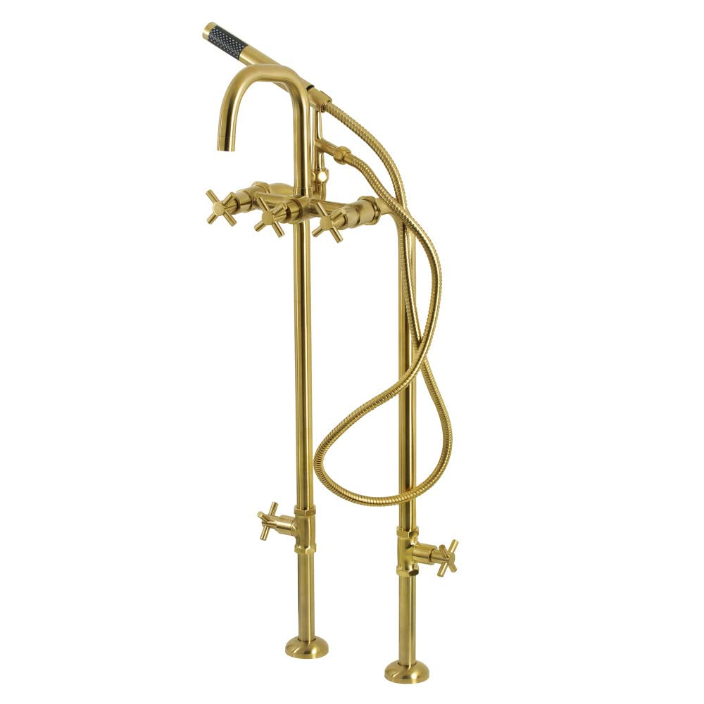 Kingston Brass Concord Freestanding Tub Faucet with Supply Line and Stop Valve