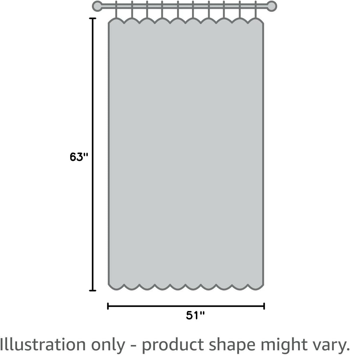 No. 918 Jillian Crushed Voile Sheer Rod Pocket Curtain Panel, 51" x 63", Eggshell