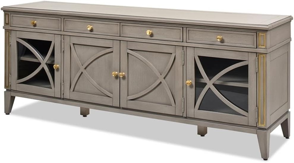 Jennifer Taylor Home Dauphin 71" TV Stand Display Console Table Grey Cashmere
