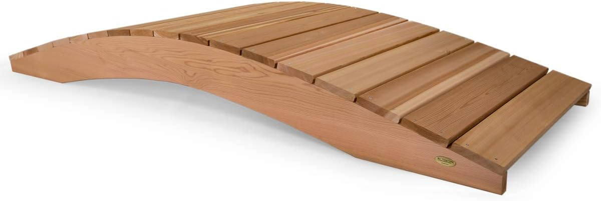 All Things Cedar FB96 8ft Cedar Garden Outdoor Durable Bridge -  94L x 35W x 12H