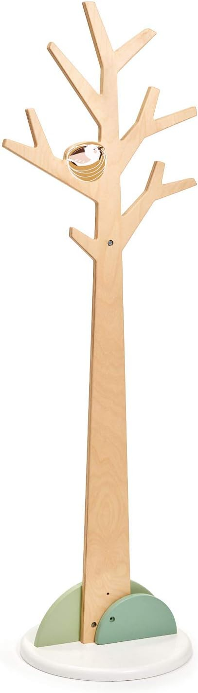 Tender Leaf Toys - Forest Coat Stand For Kids Room - High-Grade Wooden Tree Coat Rack Stand For Kids Clothing - Super Easy Assembly
