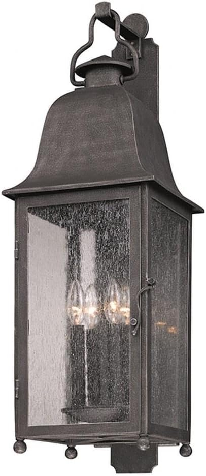 Troy Lighting Larchmont 4 - Light Wall Light in  Aged Pewter Clear Seeded Shade