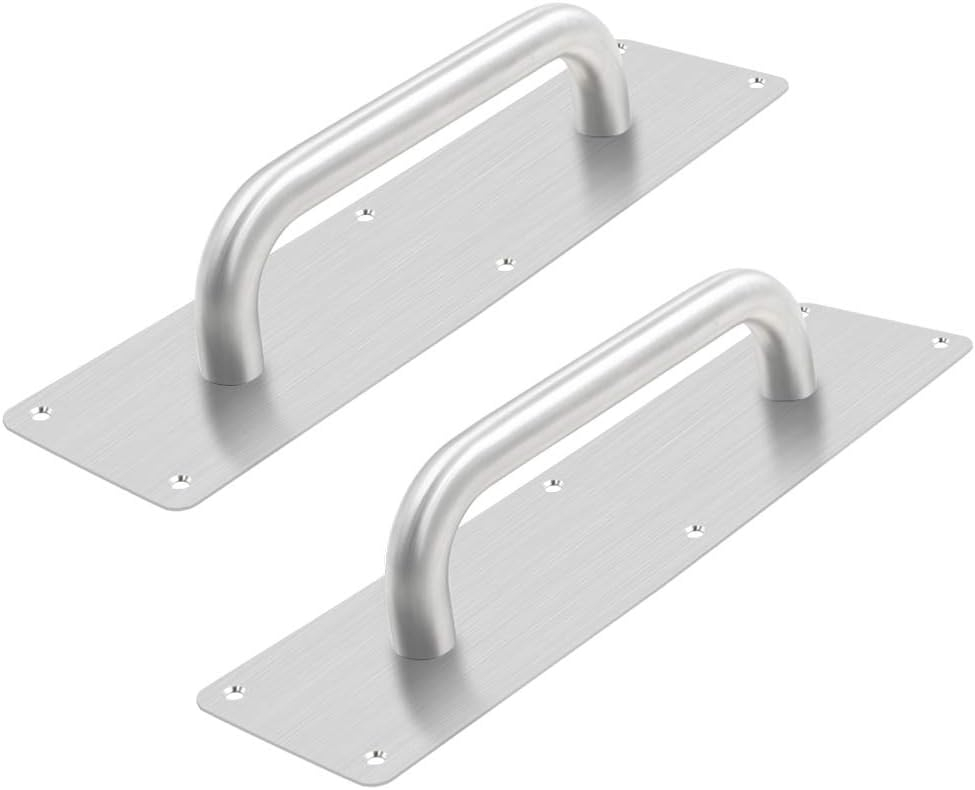 BTMB Stainess Steel Door Handle Pull Plate Commercial Door Handle,Pack of 2 (299x80mm/11.77''x3.15'')
