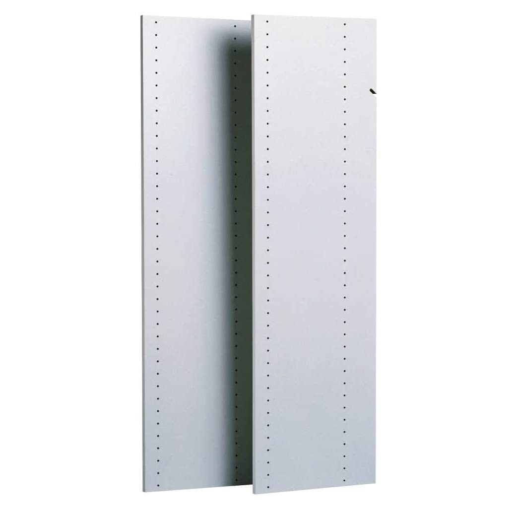 White Laminate 48-Inch Vertical Closet Panels with Adjustable Shelves