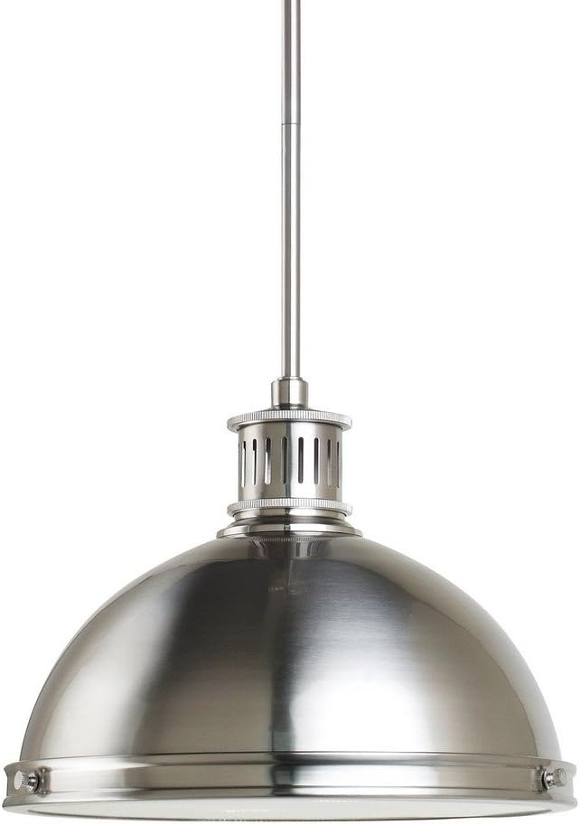 Pratt Street Metal 2-Light Brushed Nickel Pendant
