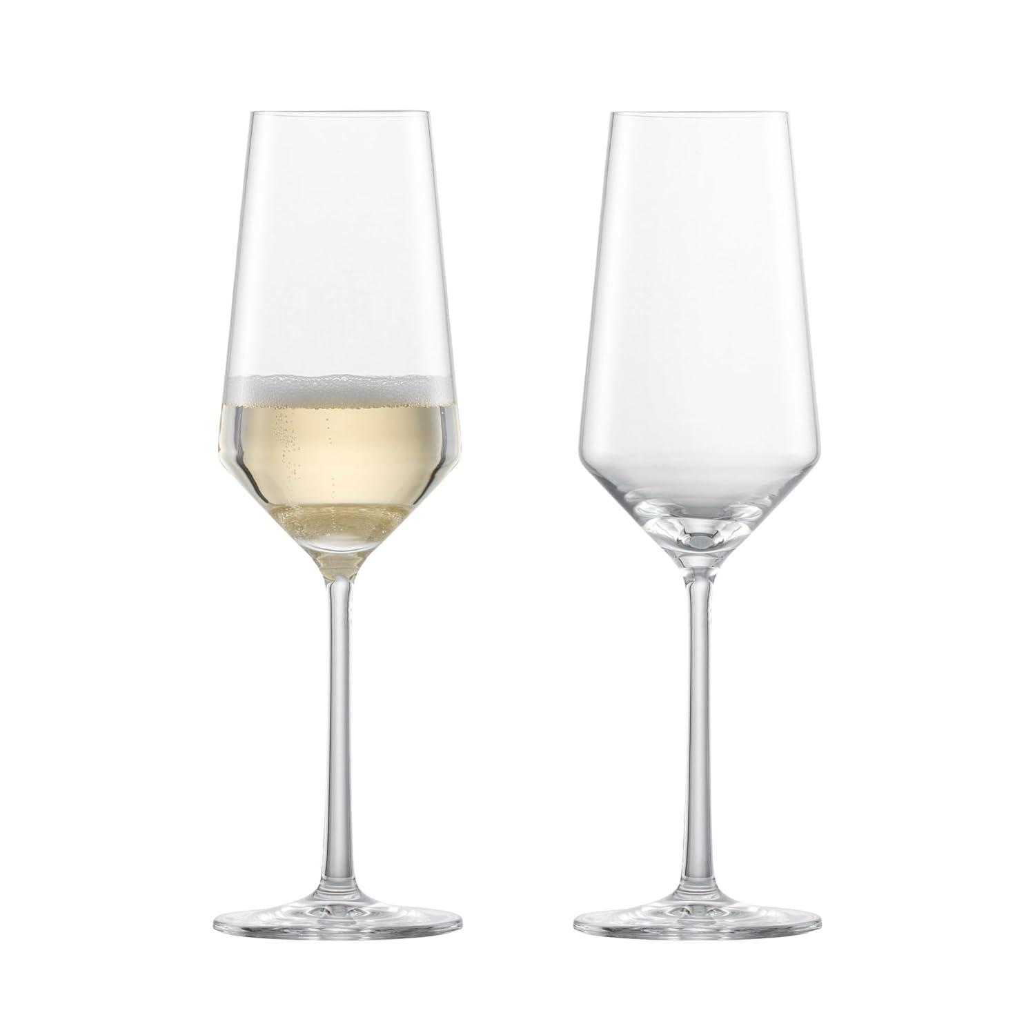 Schott Zwiesel Tritan Crystal Glass Stemware Pure Collection Champagne Flute with Effervescence Points, 7.1-Ounce, Set of 2
