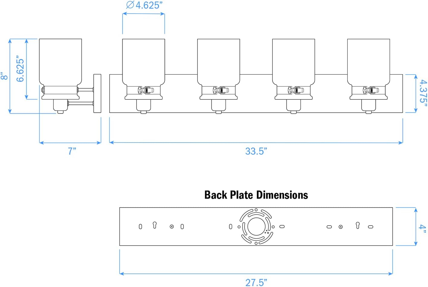 Oiled Rubbed Bronze 4-Light Jelly Jar Vanity Fixture