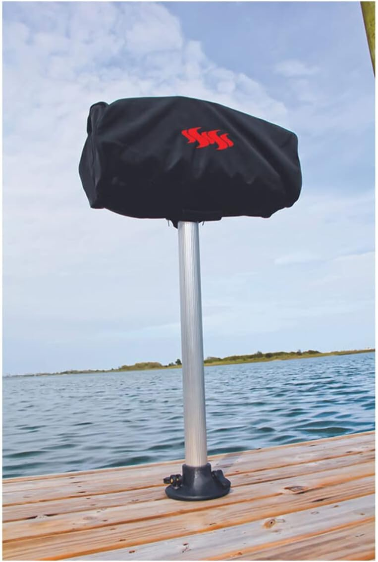 Black Heavy-Duty Polyester Grill Cover Tote