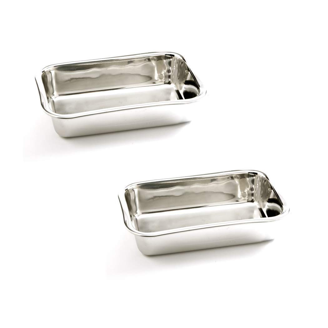 SinYYH Stainless Steel Bread Loaf Meatloaf Dessert Pan With A Mirror Finish | Model 3849 (2-Pack)