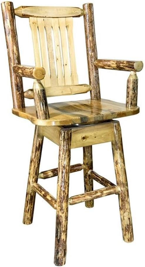 Glacier Country Collection Counter Height Swivel Captain's Barstool